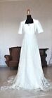 Abito da sposa seta e pizzo bianco vintage tg 42 S stilista made in italy