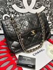 Borsa a tracolla vintage CHANEL Paris Limited doppia patta trapuntata in pell...