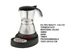 Caffettiera Moka Elettrica Automatica 1 - 2 - 3 Tazze MC2306 con Timer Girmi