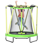 ZONEKIZ Trampolino Elastico Bambini 3-10 Anni con Rete di Sicurezza Verde