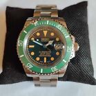 OROLOGIO CUSTOM SEIKO DIVER CASSA 41 MECCANICO AUTOMATICO NH35 NH ACCIAIO VERDE