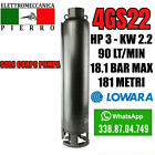 POMPA SOMMERSA POZZI LOWARA 4GS22M 4GS22 HP3 90LT/MIN 18.1 BAR V230 V400