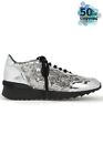 RRP€400 CASADEI Leather Sneakers US7.5 UK4.5 EU37.5 Sequins Made in Italy