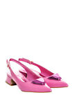 Luciano Barachini NL306T Decollette Slingback Donna Tacco Basso In Vernice Fuxia