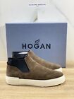 Hogan Rebel uomo chelsea mid boot suede marrone memory foam 40