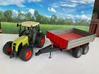 Bruder TRATTORE Claas Nectis 267 F + rimorchio / Farm giocattolo