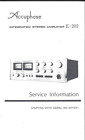 Accuphase Service Manual für  E- 202 Copy