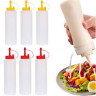 Set da 6 Dispenser Plastica Olio Maionese Ketchup Aceto Dosaolio Oliera Dosatore