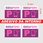 ADESIVI EASYPARK in vinile da Interno Vetro.  4 PZ. Sticker EASY PARK