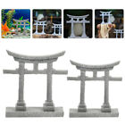 2 Pcs Gartenstatuen Im Zen-Stil Aquarium-Dekor Fisch Dekoration Skulptur