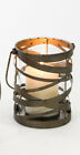 Portacandela lanterna porta candela in metallo e vetro Urban style in 2 misure