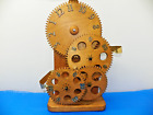 Vintage 1970 s Wood Gear Clock Retro-Steampunk Electric Clock -USED -AS FOUND