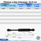 1 PISTONE A GAS MOLLA AMMORTIZZATORE INTERASSE: 235 mm 450N A PRESSIONE RICAMBIO