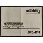 Libretto Istruzioni Marklin HO - 3016/4018 - Modellismo Ferroviario