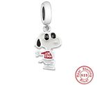 Sterling Silver S925 Peanuts Snoopy Woodstock Bracelet Charm😄..