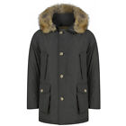 Woolrich Arctic Detachable Fur Down Filling Warm Winter Parka Coat Grey Shadow