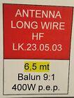 ANTENNA FILARE hf LONG WIRE scegli modello  lunghezza 6,5-7,5-9-16,2-22-30 mt