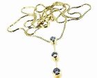 18ct Gold Diamond Pendant 16” Chain Necklace