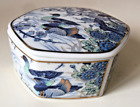 SCATOLINA ESAGONALE CERAMICA ROYAL BLUE DUCK COLLECTION FOR LUIGI BOSCOLO  JAPAN