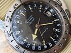 Vintage 1967 Glycine Airman Special Pilot s Watch w/Divers Case,Hacking Feature