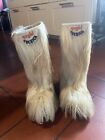 🔴 VINTAGE TECNICA YAGHI CAPRA BIANCA Donna Neve Stivali Boots N.  39 Fashion