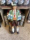 Lowenbrau Beer Sign Lowenbrau Brewing Co Old German Holding Steins W Keg Vintage