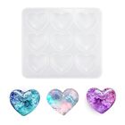 1 Pezzi 3D Heart Mold Trasparente Forma Nove Griglia Stampo Silicone A