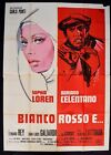 manifesto BIANCO ROSSO E adriano celentano sophia loren alberto lattuada A77