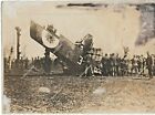 881-2) WW1 AEREO INGLESE CAMEL ABATTUTO  AUSTRIA 2 FOTO 23X27  PILOTA TUTA VOLO