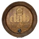 Vtg DAB Imported German Beer Barrel Keg End Faux Wood Bar Man Cave Sign 16"