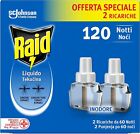 Raid Liquido Elettrico Antizanzare Doppia Ricarica, Inodore, Confezione da 2