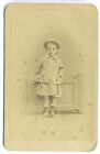 795-CDV Albumin carte de visite child cap school backdrop ph Sommer Naples