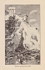 Berg Athos #5 Wachturm im Kloster Lavra anno 1904 - Hist. Grafik von 1904