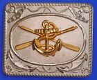 Rowing Club belt buckle, Anchor & Crossed Oars 2¼ x 2 inches **[26821]