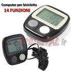 MINI COMPUTER PER BICI BICICLETTA TACHIMETRO CONTACHILOMETRI 14 IN 1 OROLOGIO