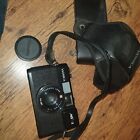 YASHICA MF-2 35mm Film Point & Shoot Compact Camera With Original Leather Case