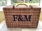 FORTNUM & MASON…EMPTY WICKER HAMPER/PICNIC BASKET.