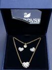 Swarovski Double Heart Necklace And Earrings Set