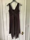 Very flattering South sleeveless party dress chocolate brown size 14