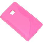 Ssyl Custodia In Silicone S-line Cover Case Per Lg Optimus L3 E400 Rosa Pink