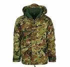 PARKA GIACCA MILITARE VEGETATO ITALIANO CON PILE INTERNO