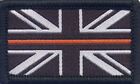 The Thin Orange Line Search and Rescue Woven Badge Patch Union Jack Flag 3 x 5cm