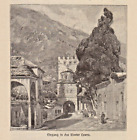 Berg Athos #6 Eingang von Kloster Lavra anno 1904 - Hist. Grafik von 1904