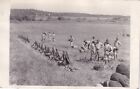 Original WWII Real Photo Postcard RPPC US ARMY SOLDIERS & STACKED RIFLES 1808