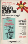 LIBRO STORIA DELLA FILOSOFIA OCCIDENTALE QUARTO VOLUME ROUSSEAU AD OGGI RUSSELL