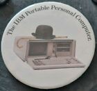 IBM PORTABLE PERSONAL COMPUTER Vintage Promo Pin Badge, Advertising, 1980s 58mm