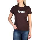 Levi s T-Shirt Size S 33-34 brown cotton round neck The Perfect Tee Authentic