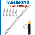 KIT BISTURI + 6 LAME IN ACCIAIO INTAGLIO coltelli cutter taglierino modellismo