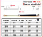 PISTONE molla a GAS Testine a OCCHIELLO 28 Tipi di Interasse - PISTONI RICAMBIO