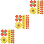 Set of 3 3d Flowers Decal Kindergarten Wall Decor Room Spring Stickers